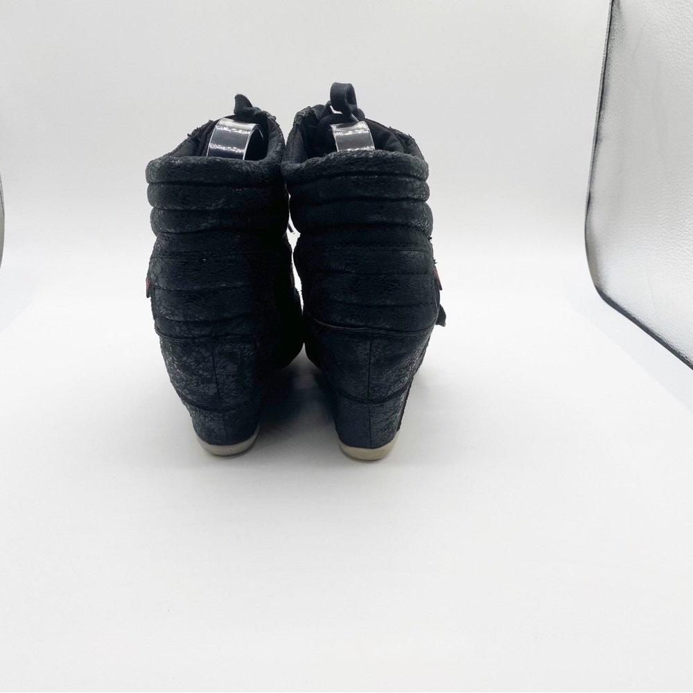 Big Buddha Wedge Strappy Shoes Black Bootie Like Size 10M - Picture 9 of 12